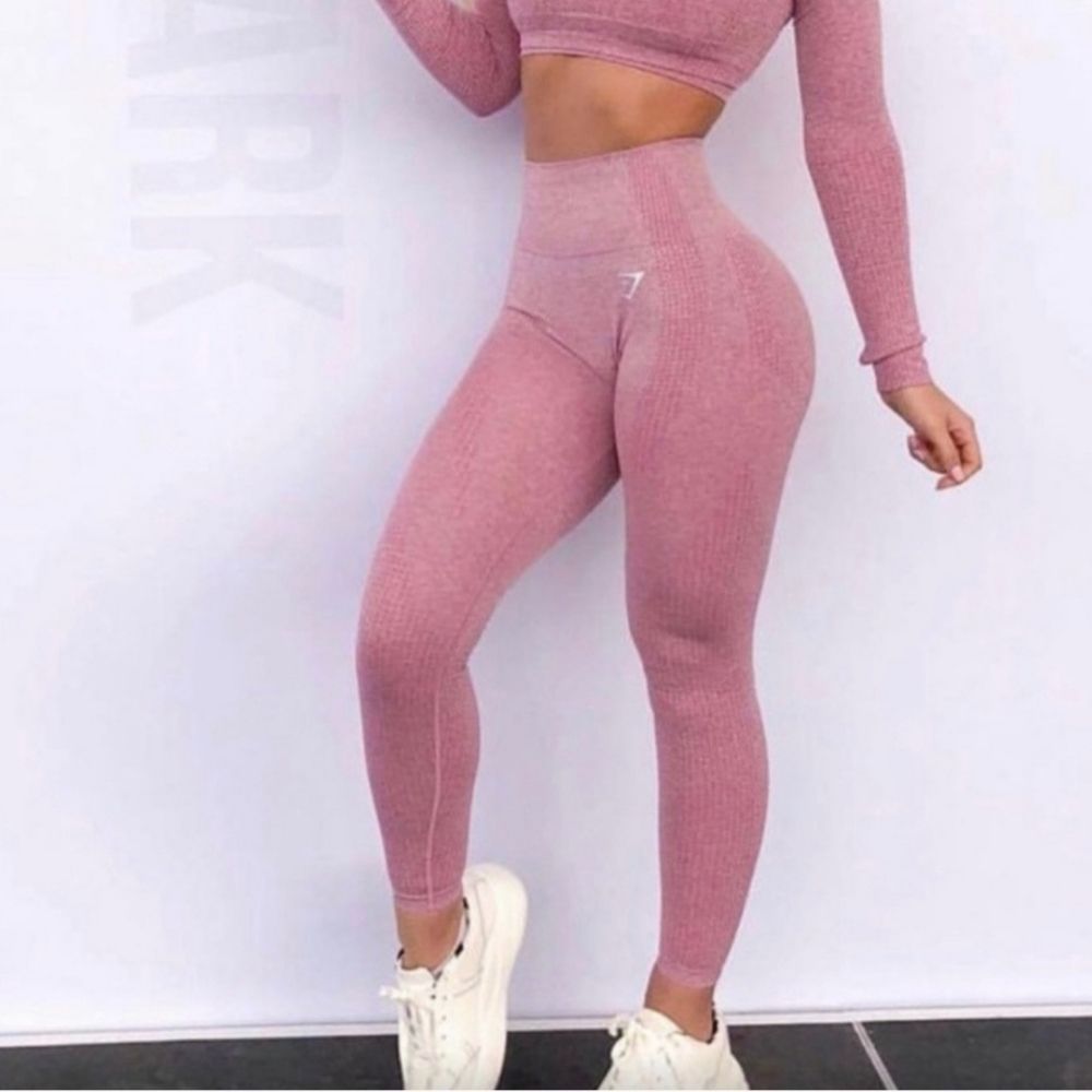 Gymshark Medium Vital Seamless Leggings in Dusty Pink Marl
